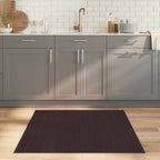 Vidaxl vloerkleed vierkant 100x100 cm bamboe donkerbruin