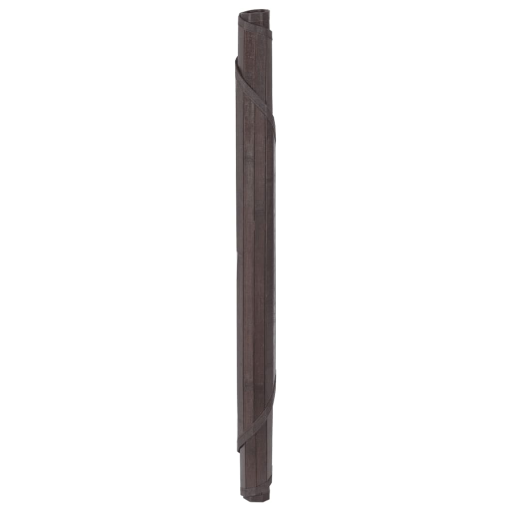 Vidaxl vloerkleed rond 60 cm bamboe donkerbruin