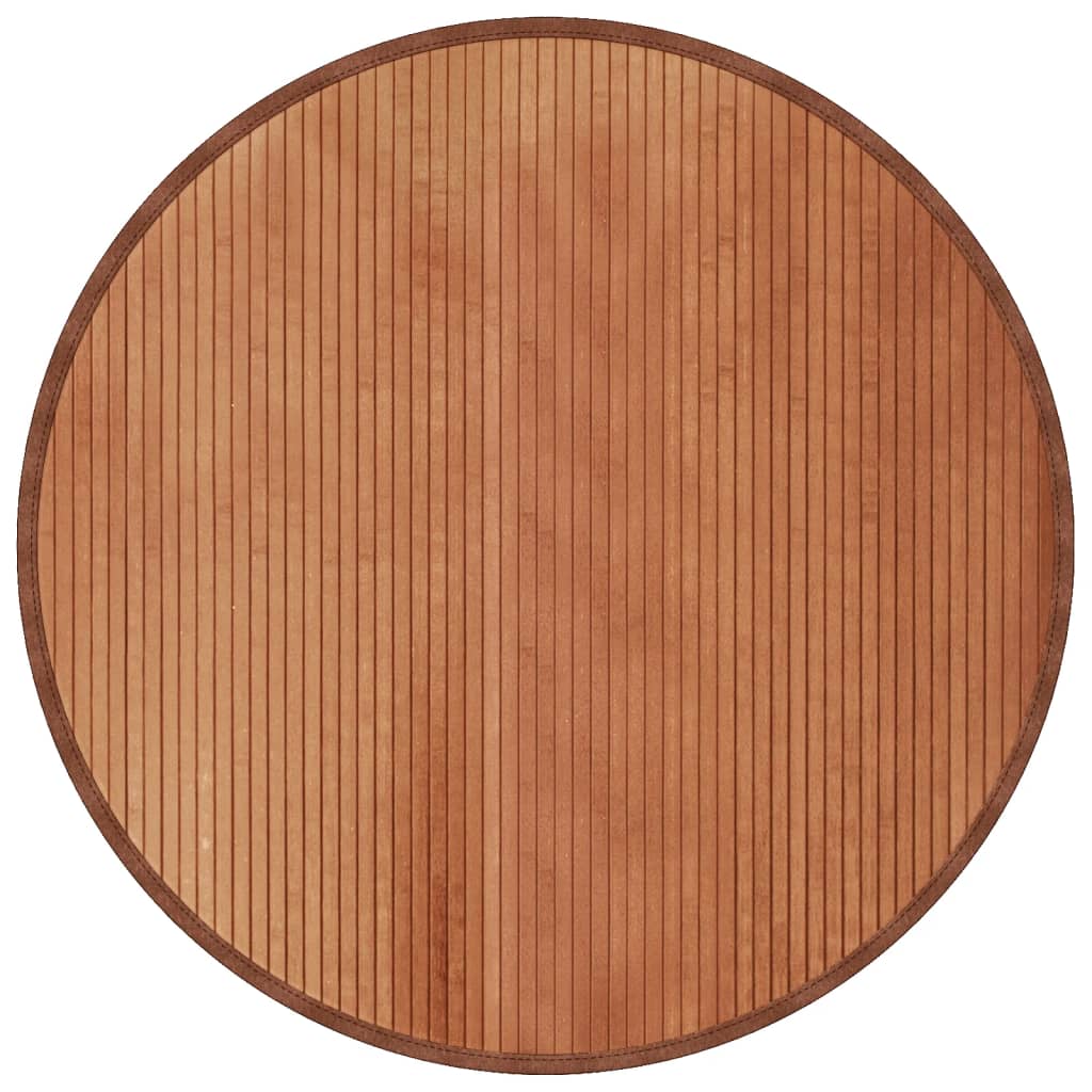 Vidaxl vloerkleed rond 100 cm bamboe bruin
