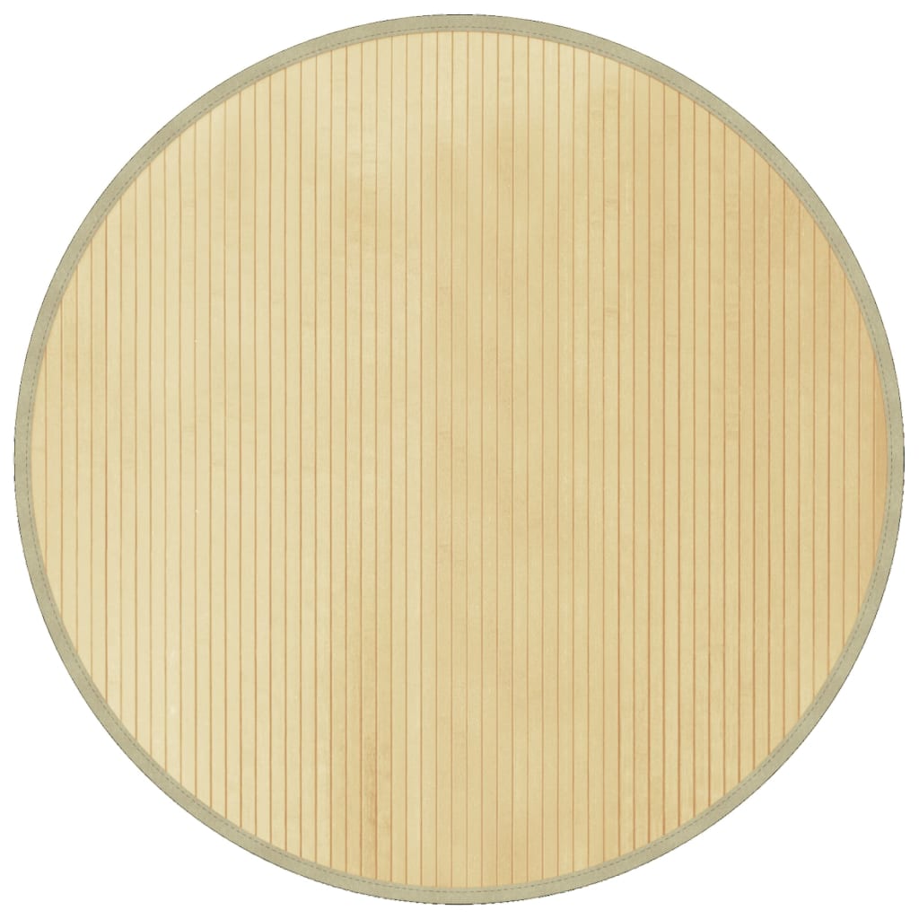 Vidaxl vloerkleed rond 100 cm bamboe lichtnaturel