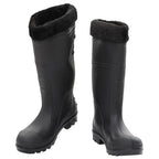 Vidaxl regenlaarzen met verwijderbare sokken maat 40 pvc zwart
