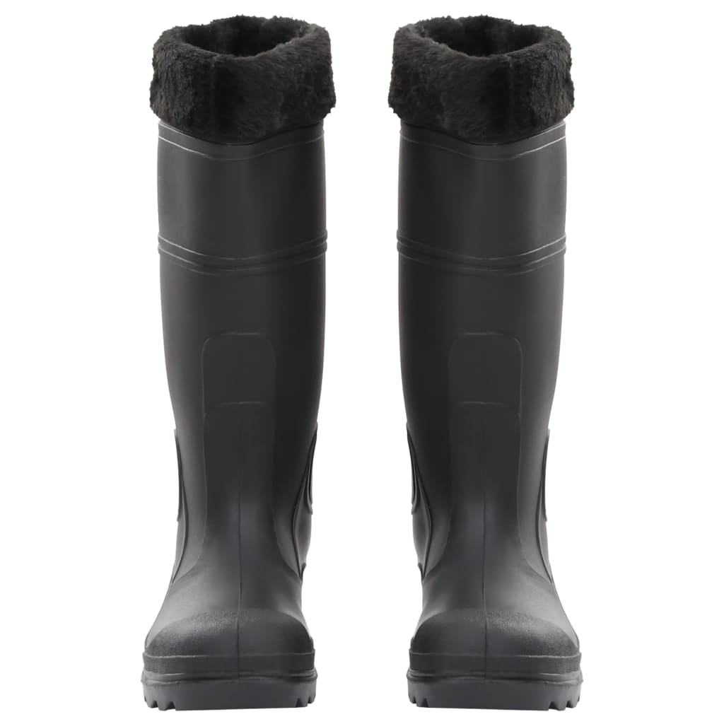 Vidaxl regenlaarzen met verwijderbare sokken maat 40 pvc zwart