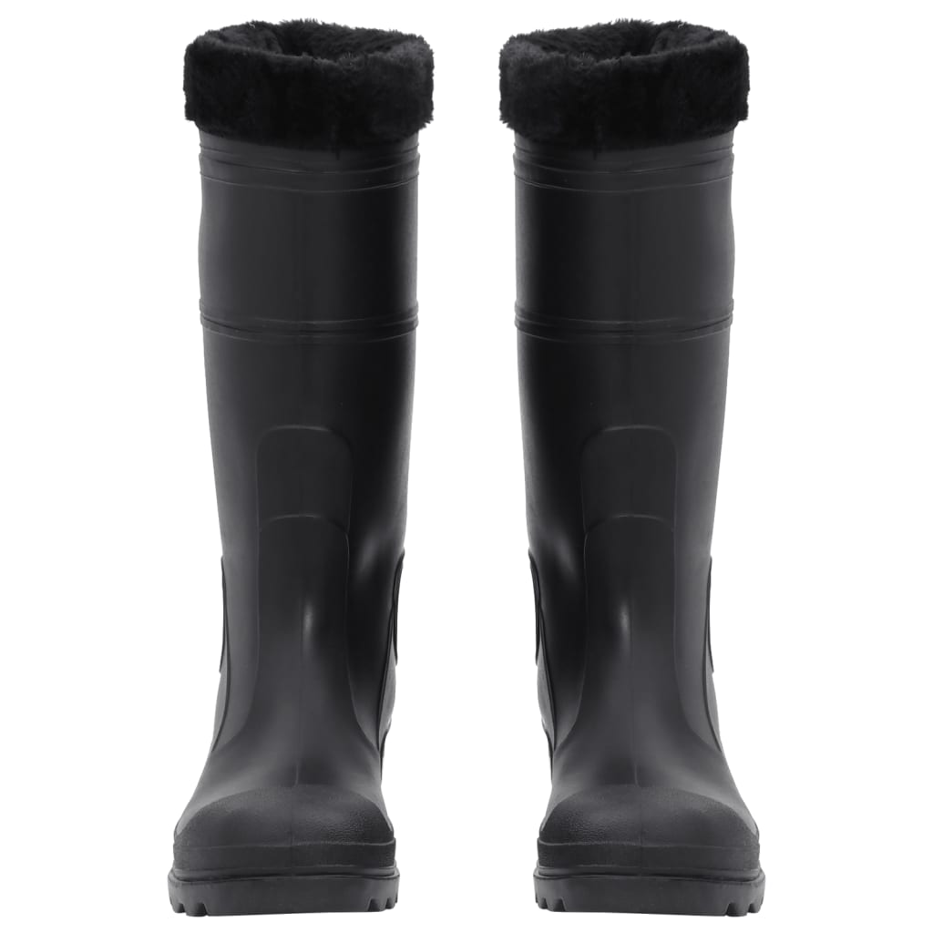 Vidaxl regenlaarzen met verwijderbare sokken maat 43 pvc zwart
