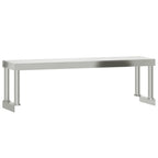 Vidaxl verhoging voor werktafel 110x30x35 cm roestvrij staal