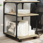 VidaXL Printerkastje 3-laags 43x48x64 cm bewerkt hout sonoma eiken