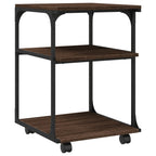 Vidaxl printerkastje 3-laags 43x48x64 cm bewerkt hout bruin eiken