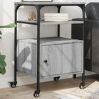 Vidaxl printerkastje 3-laags 50x40x76 cm bewerkt hout grijs sonoma