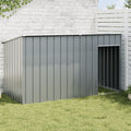 Vidaxl hondenhok met dak 196x91x110 cm verzinkt staal antracietkleurig