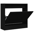 Vidaxl schoenenkast 60x21x57 cm bewerkt hout zwart