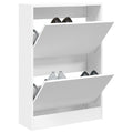 Vidaxl schoenenkast 60x21x87,5 cm bewerkt hout wit