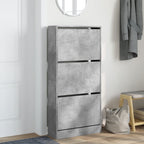 Vidaxl schoenenkast 60x21x125,5 cm bewerkt hout betongrijs