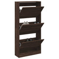 Vidaxl schoenenkast 60x21x125,5 cm bewerkt hout bruin eikenkleur
