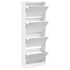 VidaXL Schoenenkast 60x21x163,5 cm bewerkt hout wit