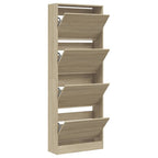 VidaXL Schoenenkast 60x21x163,5 cm bewerkt hout sonoma eikenkleurig