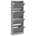 VidaXL Schoenenkast 60x21x163,5 cm bewerkt hout grijs sonoma eiken