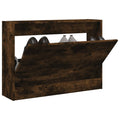 Vidaxl schoenenkast 80x21x57 cm bewerkt hout gerookt eikenkleurig