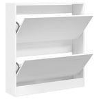 Vidaxl schoenenkast 80x21x87,5 cm bewerkt hout wit