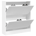 Vidaxl schoenenkast 80x21x87,5 cm bewerkt hout wit