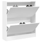 Vidaxl schoenenkast 80x21x87,5 cm bewerkt hout wit
