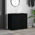 Vidaxl schoenenkast 80x42x69 cm bewerkt hout zwart