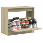 Vidaxl schoenenkast 80x42x69 cm bewerkt hout sonoma eikenkleurig