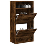 Vidaxl schoenenkast 60x34x116 cm bewerkt hout gerookt eikenkleurig