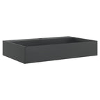 Vidaxl wastafel 60x38x11 cm gegoten mineraal marmer matzwart