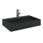 Vidaxl wastafel 60x38x11 cm gegoten mineraal marmer matzwart