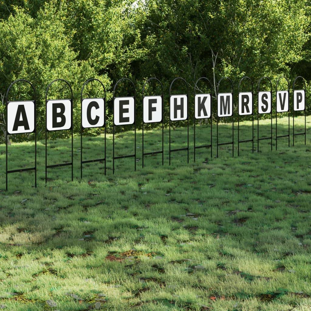 Vidaxl dressuurletters 12 st staal