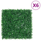 Vidaxl hek met kunstheester 6 st 50x50 cm groen