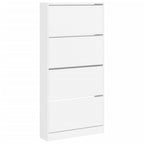 VidaXL Schoenenkast met 4 klaplades 80x21x163,5 cm wit