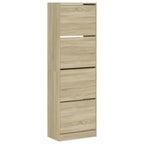 VidaXL Schoenenkast met 4 klaplades 60x34x187,5 cm sonoma eikenkleurig