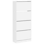 VidaXL Schoenenkast met 4 klaplades 80x34x187,5 cm wit