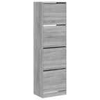 VidaXL Schoenenkast met 4 klaplades 60x42x204 cm grijs sonoma
