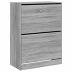 VidaXL Schoenenkast met 2 klaplades 80x42x108 cm grijs sonoma