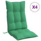 Vidaxl stoelkussens 4 st hoge rug oxford stof groen