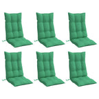 Vidaxl stoelkussens 6 st hoge rug oxford stof groen