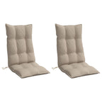 Vidaxl stoelkussens 2 st hoge rug oxford stof taupe