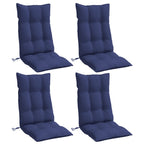 Vidaxl stoelkussens 4 st hoge rug oxford stof marineblauw