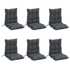 Vidaxl stoelkussens 6 st lage rug oxford stof antracietkleurig