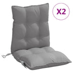 Vidaxl stoelkussens 2 st lage rug oxford stof grijs