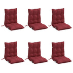Vidaxl stoelkussens 6 st lage rug oxford stof wijnrood