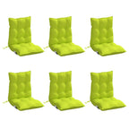 Vidaxl stoelkussens 6 st lage rug oxford stof felgroen