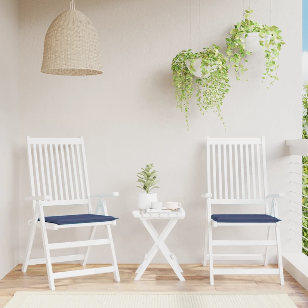 Vidaxl palletkussens 2 st 40x40x4 cm oxford stof marineblauw