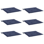Vidaxl palletkussens 6 st 40x40x4 cm oxford stof marineblauw