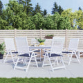 Vidaxl palletkussens 6 st 40x40x4 cm oxford stof marineblauw