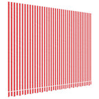 Vidaxl vervangingsdoek voor luifel gestreept 4x3 m rood en wit