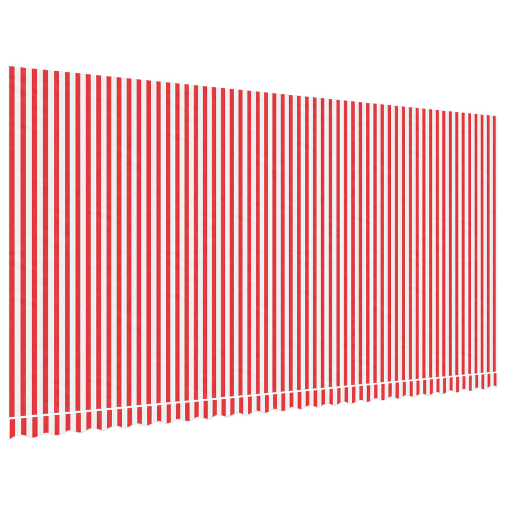 Vidaxl vervangingsdoek voor luifel gestreept 6x3 m rood en wit
