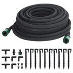 Vidaxl druppelslang 0,6'' 25 m rubber zwart