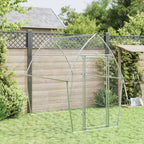 Vidaxl kippenhok 200x105x182 cm gegalvaniseerd staal zilverkleurig